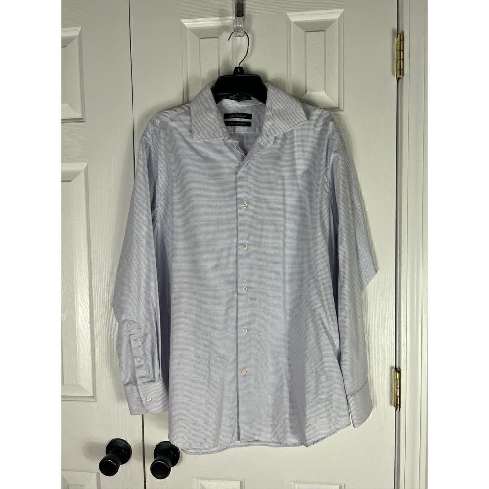 Saks Fifth Avenue Mens Slim Fit Button Down Shirt 18 1/2 34/35